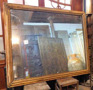 SPECC392 - Gilded wooden mirror, 19th century, measuring L 158 x H 188 cm